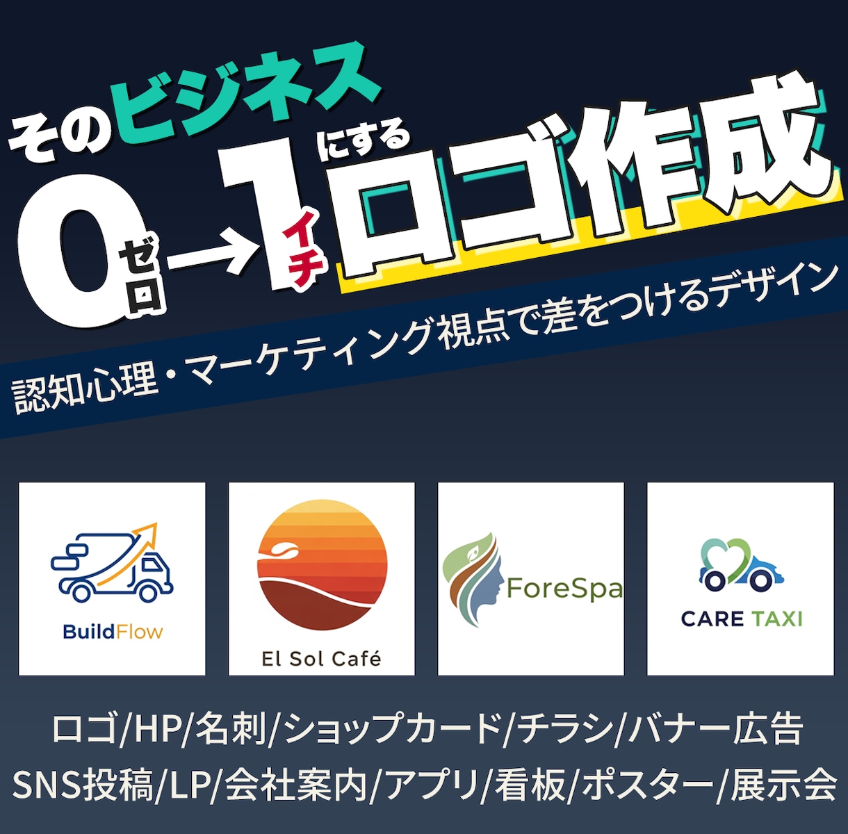 マーケ視点×認知心理学でロゴデザイン3案作ります ヒアリングで一緒に言語化！事業の0→1を支えるロゴを作ります イメージ1