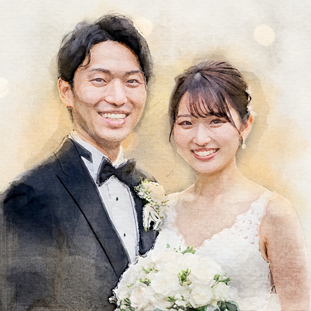 記念日に贈る水彩風似顔絵イラストを制作します 丁寧なヒアリングで、世界にひとつの一枚を イメージ2