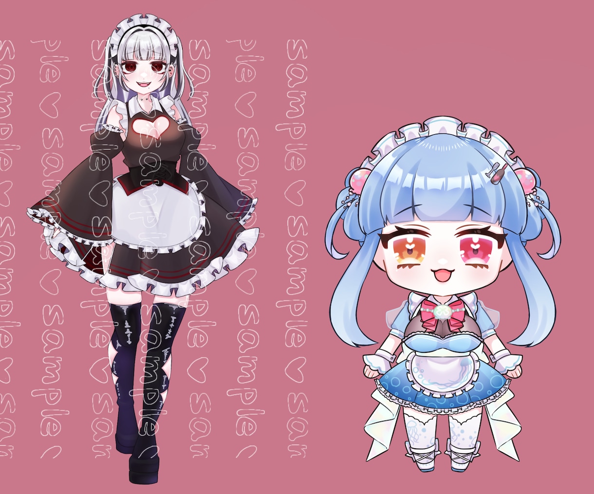 サムネや立ち絵に使える可愛い絵を描きます 綺麗な線と丁寧な塗りがポイントです！ イメージ2