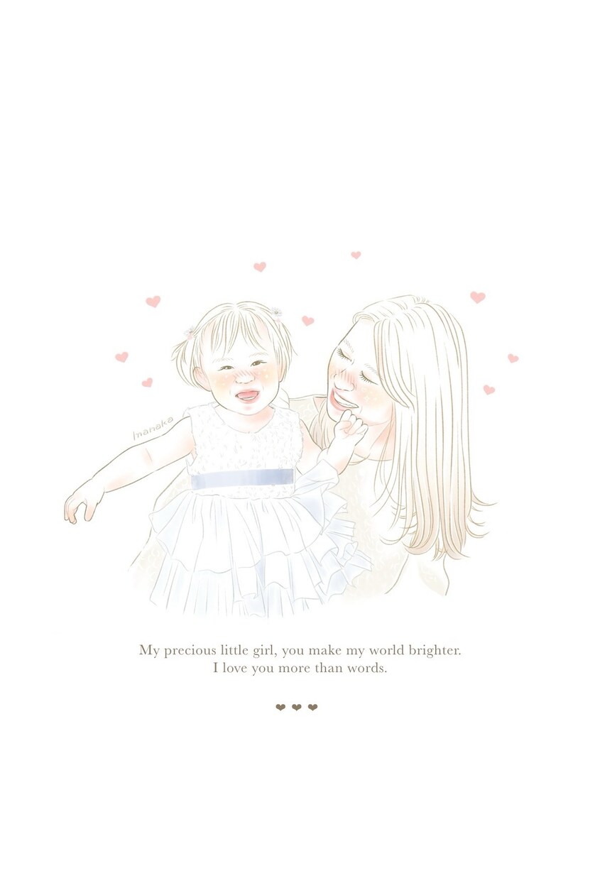お写真を元にふんわり心温まる似顔絵を描きます 大人数◎商用◎記念日/プレゼント/結婚祝い/アイコンなど イメージ3