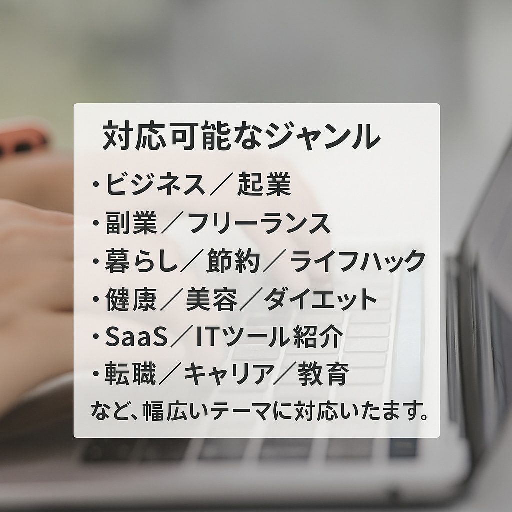 SEOに強い！高品質Web記事を作成します 業界研究 × 独自視点で差がつく記事に。最短1日で納品可！ イメージ2