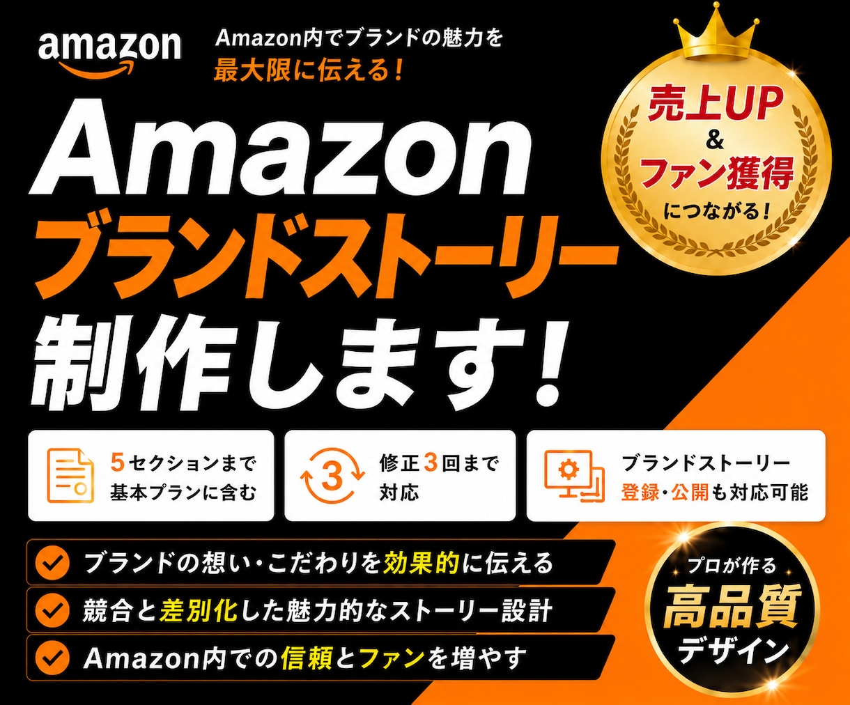 Amazonブランドストーリーを制作します ブランドの魅力を伝えファン化につなげます イメージ1
