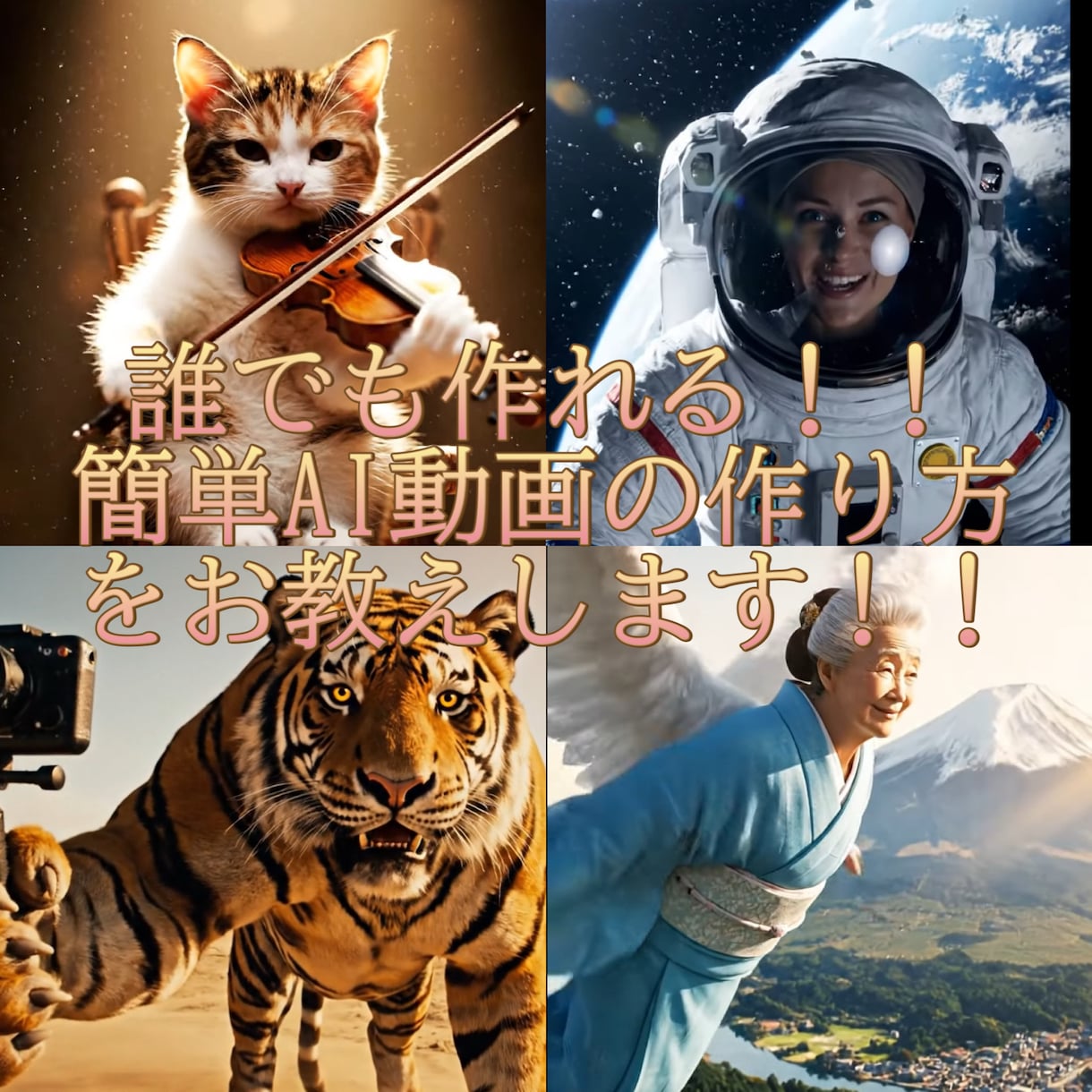 AIで1分動画を作れます 多ジャンル対応の動画制作のノウハウをお渡しします！ イメージ1