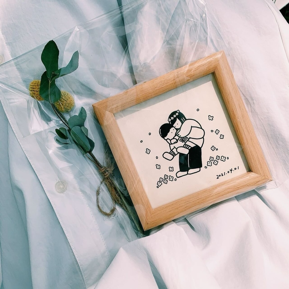 温かみのあるウェルカムボード用イラスト描きます ゆるいシンプル線画イラストであなたの結婚式をお手伝いします。 イメージ3