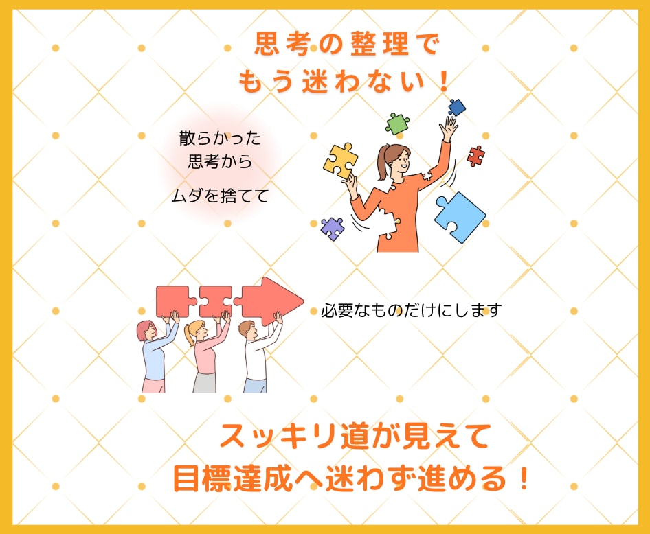 思考整理で「どう動く？」を解消します 今どう行動すればいいのか、迷いがある方の相談窓口 イメージ8