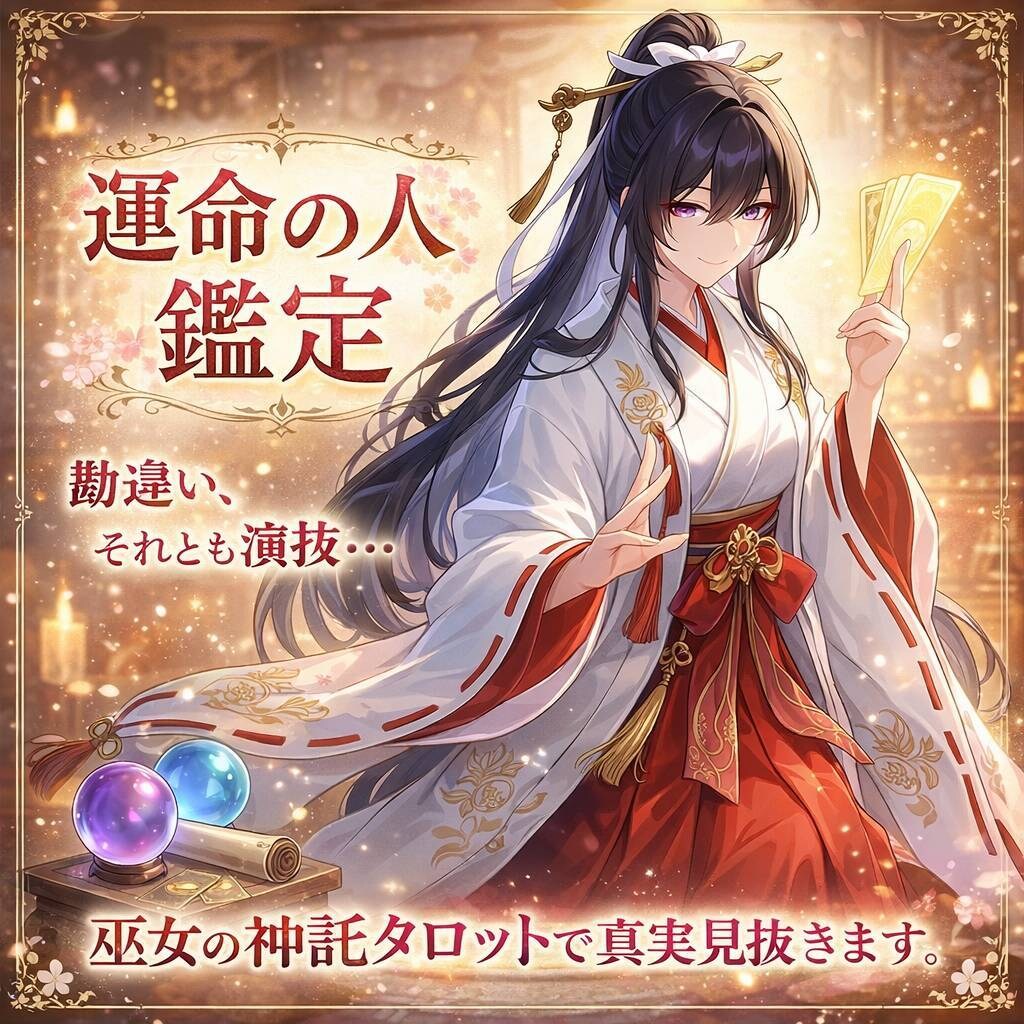 あなたに訪れる運命の人への道を示します 運命の相手を逃したくないあなたへ、神託として読み解きます。 イメージ1
