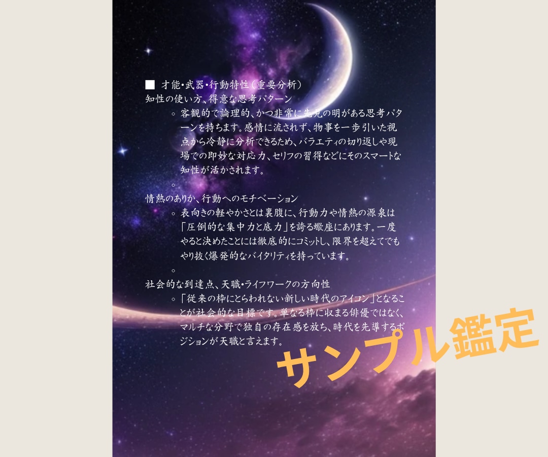 ホロスコープでビジネスの羅針盤を読み解きます 明日から動ける！仕事特化の星読み鑑定書 イメージ4