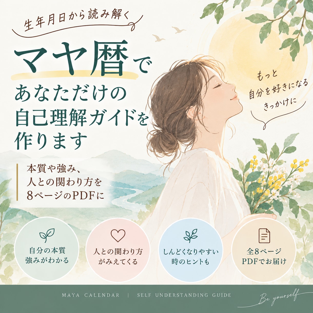 マヤ暦であなただけの自己理解ガイドを作ります 本質や強み、人との関わり方を8ページのPDFに イメージ1