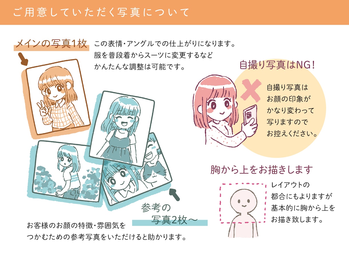 印刷込◆ラフタッチ似顔絵名刺おつくりします ◆SNSでアイコン利用もOK◆ イメージ2