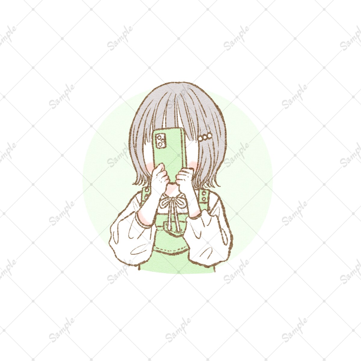 2色でかわいく描きます ゆるふわな雰囲気のアイコンが似合うあなたに イメージ9