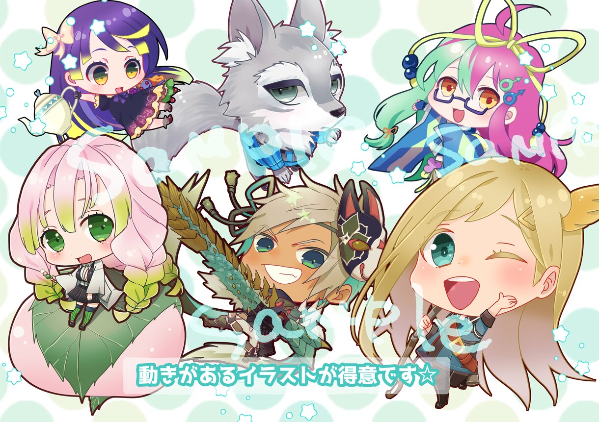 可愛い！使える！愛されデフォルメキャラ描きます みんなの視線をひとりじめ！愛されデフォルメキャラ！ イメージ3
