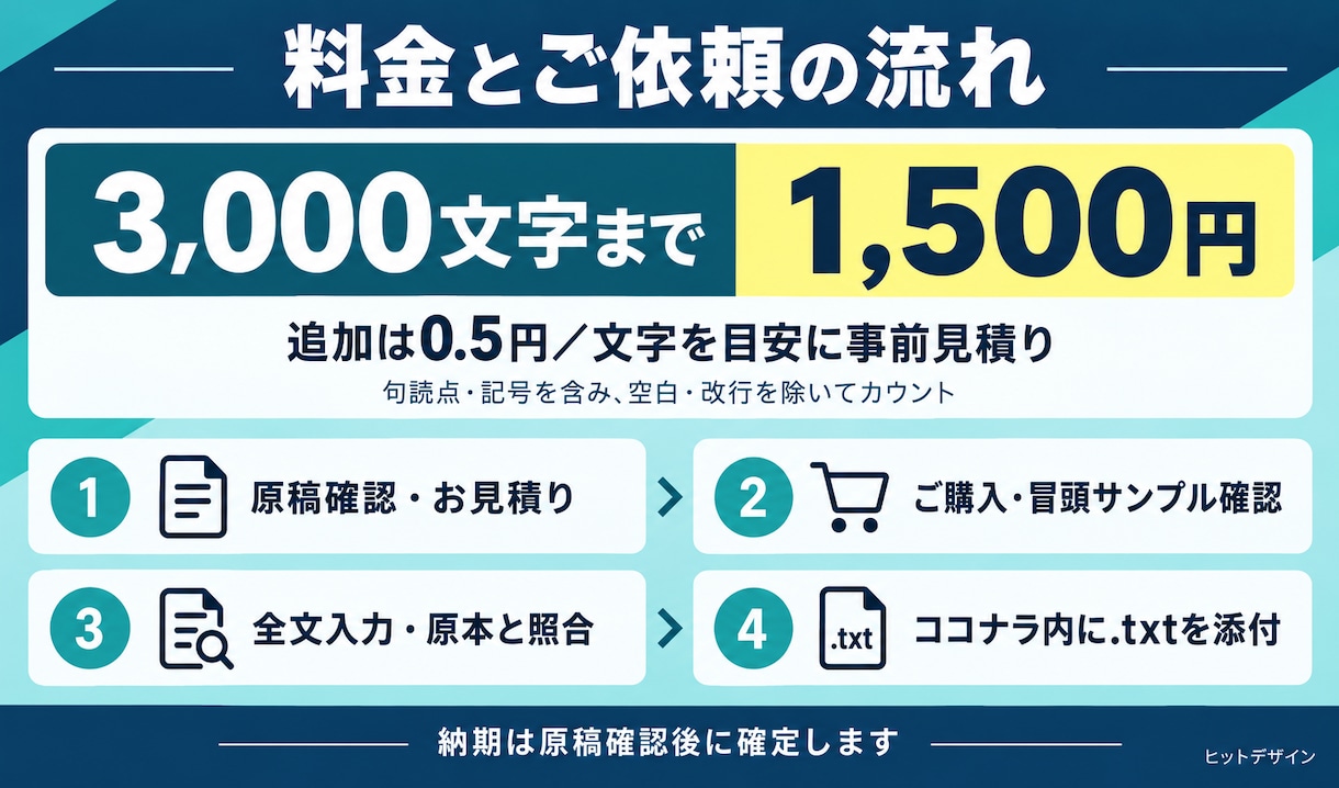 PDF・画像の文字を丁寧にテキスト化します 3,000文字まで1,500円！面倒な文字入力を代行 イメージ4