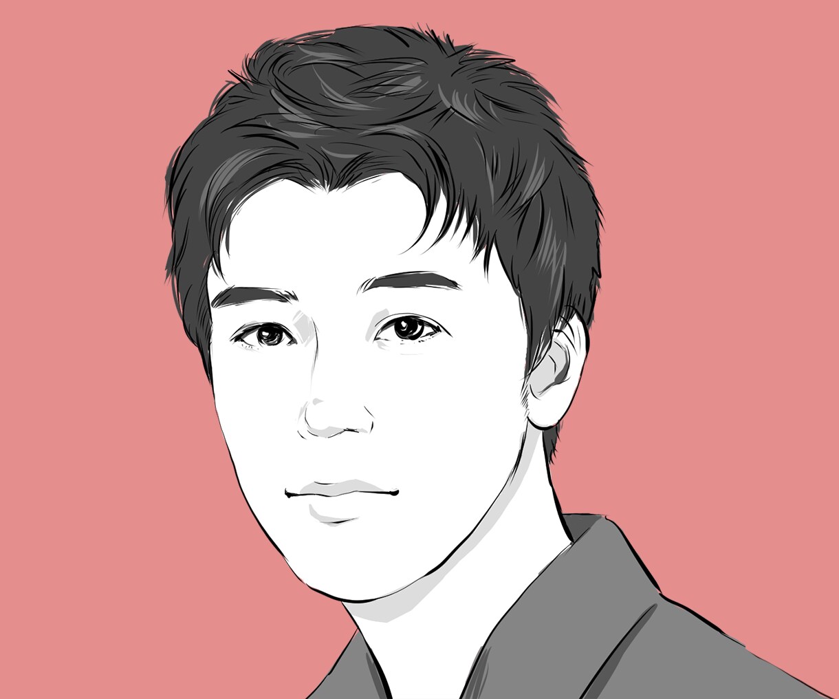 リアルで落ち着きのあるモノクロの似顔絵を描きます 色を付けずにあえてシンプルに！上品で優雅な雰囲気です イメージ10