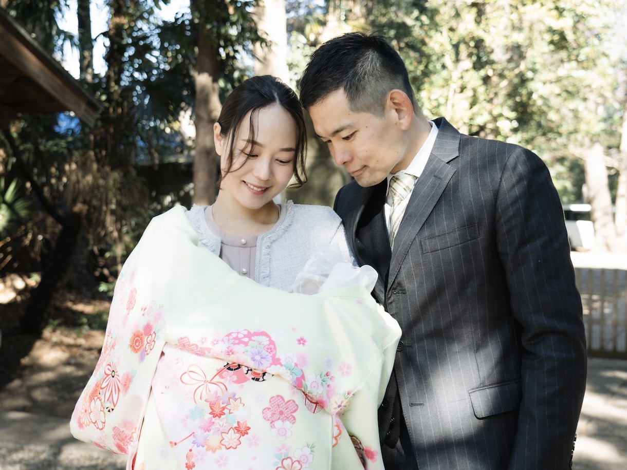 女性のプロカメラマンがお子様のお写真撮影いたします ニューボーン/お宮参り/ハーフバースデー/記念フォト/七五三 イメージ1