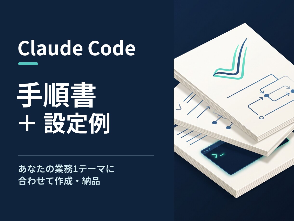 Claude Codeの手順書と設定例を作成します あなたの業務に合わせた手順書と設定例を納品 イメージ1