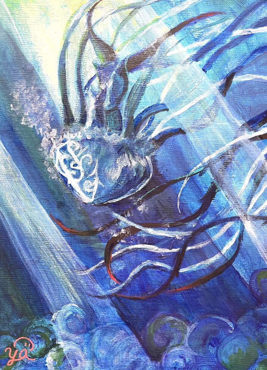 クラゲの一枚絵を描きます 色や形色々なクラゲを描きます！ イメージ1
