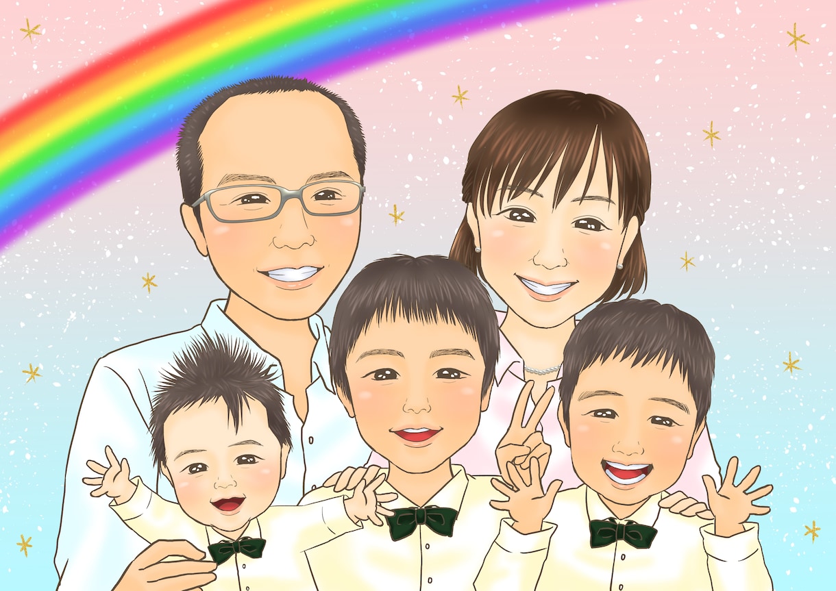 印刷発送可◎送料込！ほどよくリアルな似顔絵描きます お安くご提供中♪名刺やアイコン、プレゼントにも◎ イメージ4