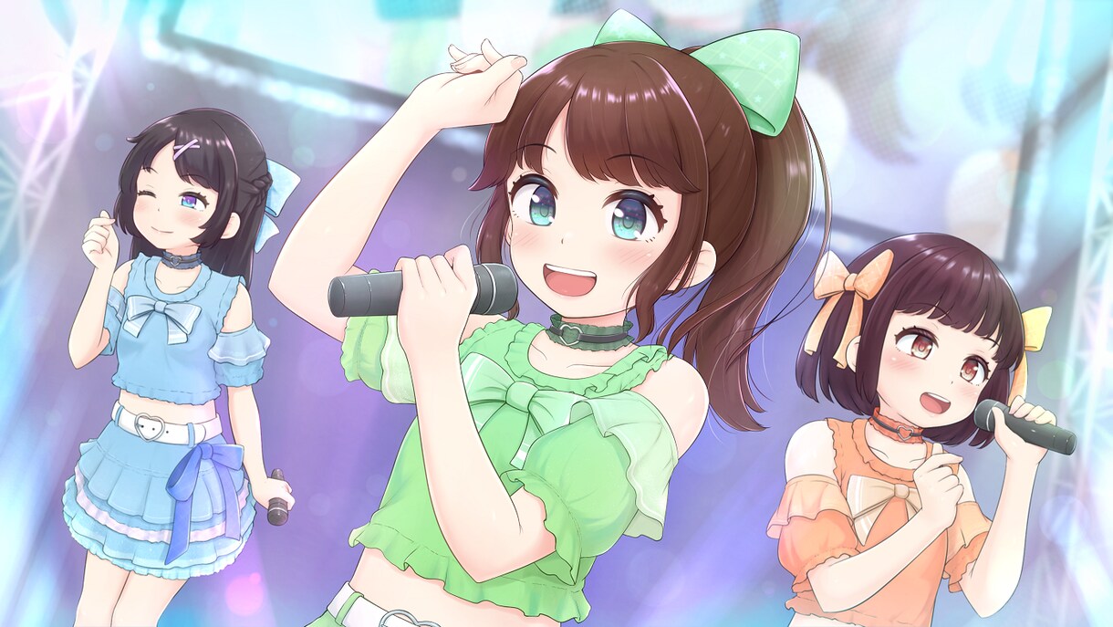 可愛い系の女の子キャラを描きます 配信用・SNSアイコン・サムネ・グッズ用途、色々自由！ イメージ2
