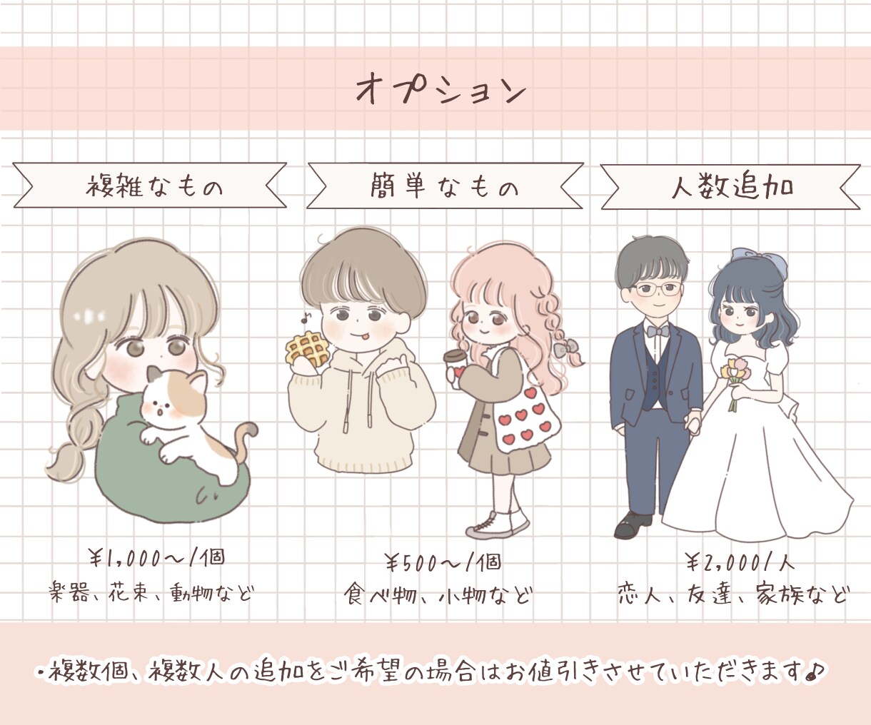 ブログや名刺、HPのゆるふわアイコン似顔絵描きます おしゃれでかわいいイラスト⭐︎ビジネスやブログ、カップルにも イメージ4