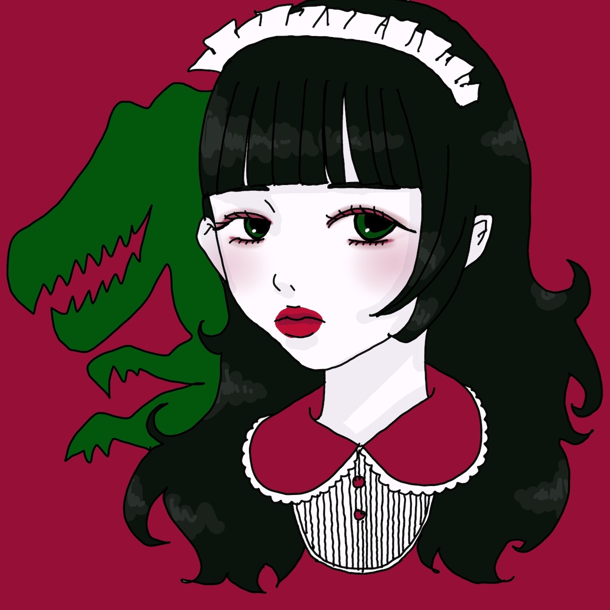 お好きなモチーフ付♡似顔絵SNSアイコン作成します お気に入りのお花、スイーツ、ジュエリーなどと一緒に♪ イメージ9