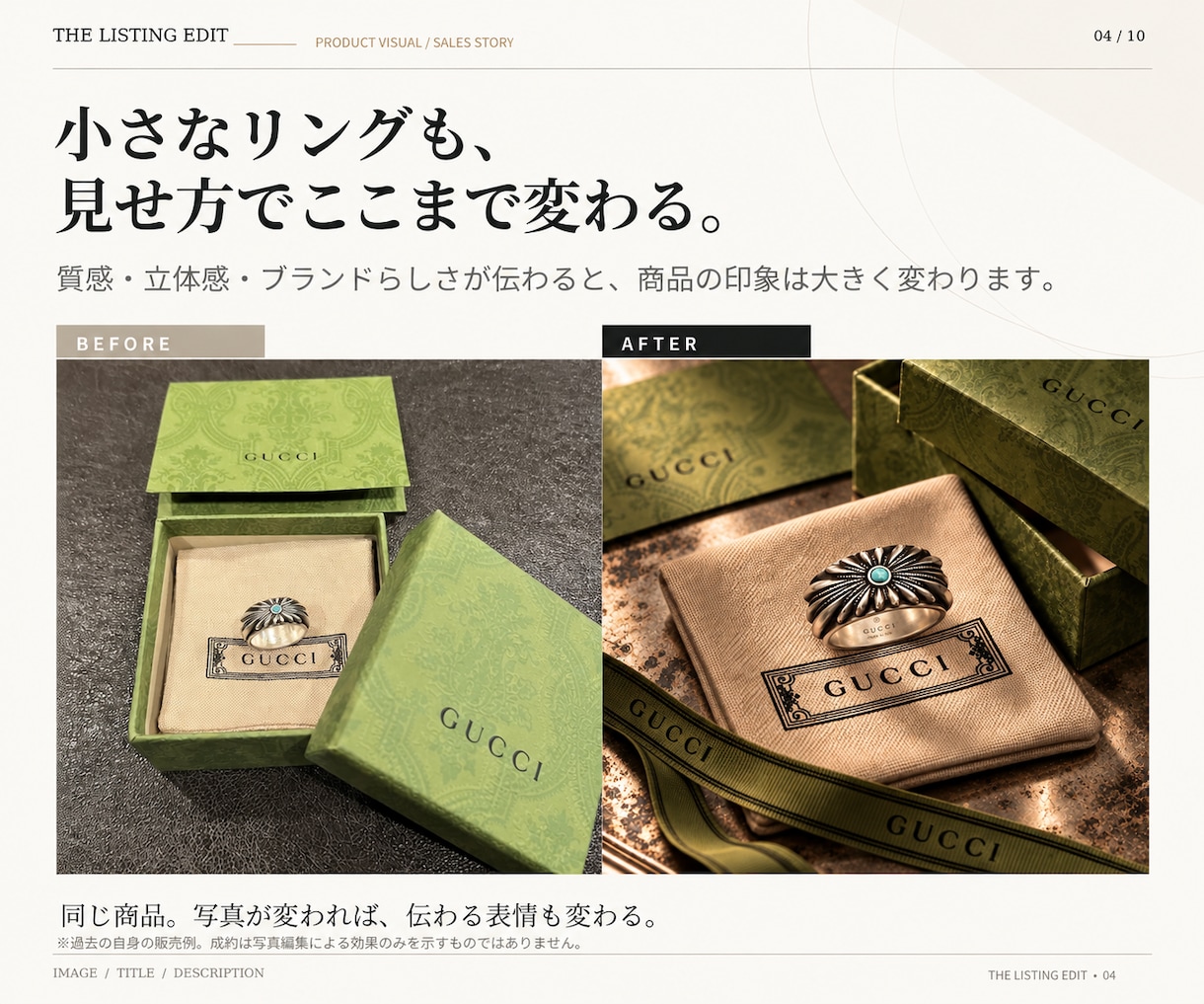 フリマアプリの商品画像と出品文をまとめて作ります 値下げの前に、伝え方を。写真を送るだけでお任せ イメージ4