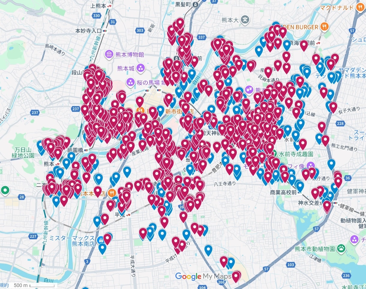 全国対応賃貸・分譲マンションの地図作ります 分譲・賃貸マンションを抽出した営業・配布用マップ イメージ2