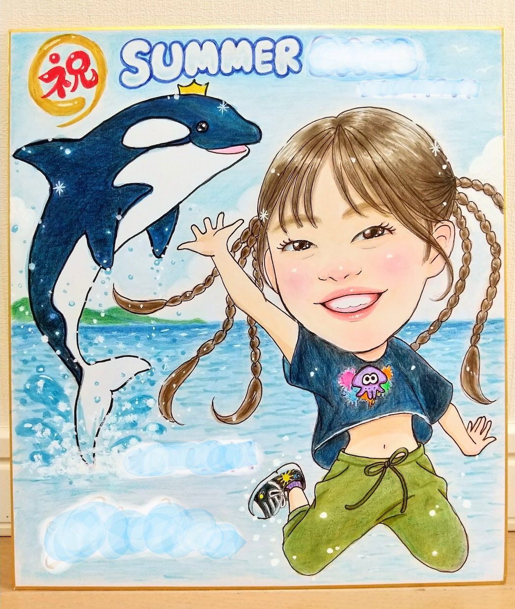 明るく優しい雰囲気の似顔絵を手描きいたします 水彩絵の具や色鉛筆でリアルかつ可愛らしいくお描きします イメージ4