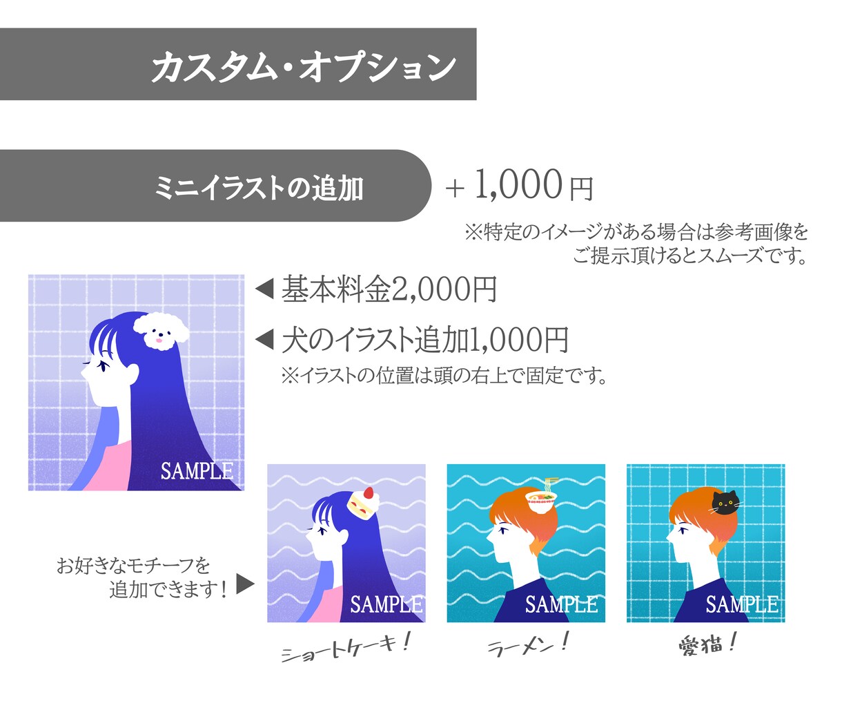 シンプルオシャレな横顔アイコンお描きします 似せすぎないのがちょうど良い！ イメージ6