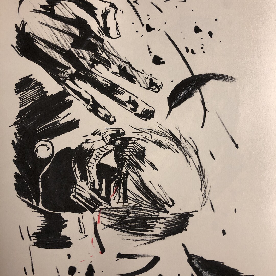 マッキーペンアートを描いてます 水墨画の様なイラストをマッキーペンで描いております。 イメージ6
