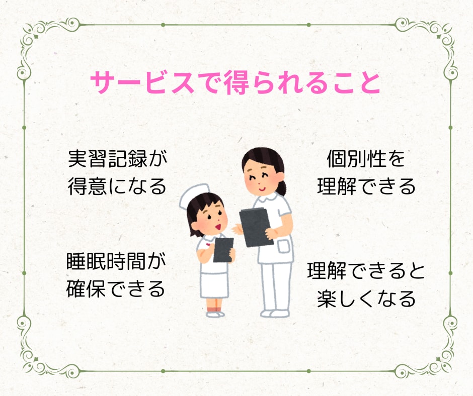 現役看護師が実習記録のサポートをします 苦手を克服して実習期間をいいものにしましょう✨ イメージ5