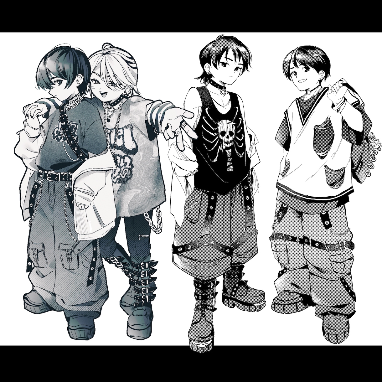 漫画のようなモノクロイラスト制作します 漫画化したような魅力的なモノクロイラストを描きます イメージ6
