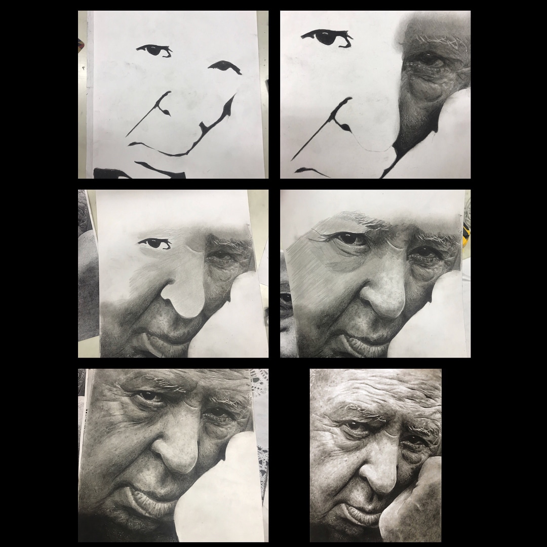 写真からリアルな似顔絵を鉛筆画で描きます リアル鉛筆画・精密描写・原画郵送・低価格 イメージ2