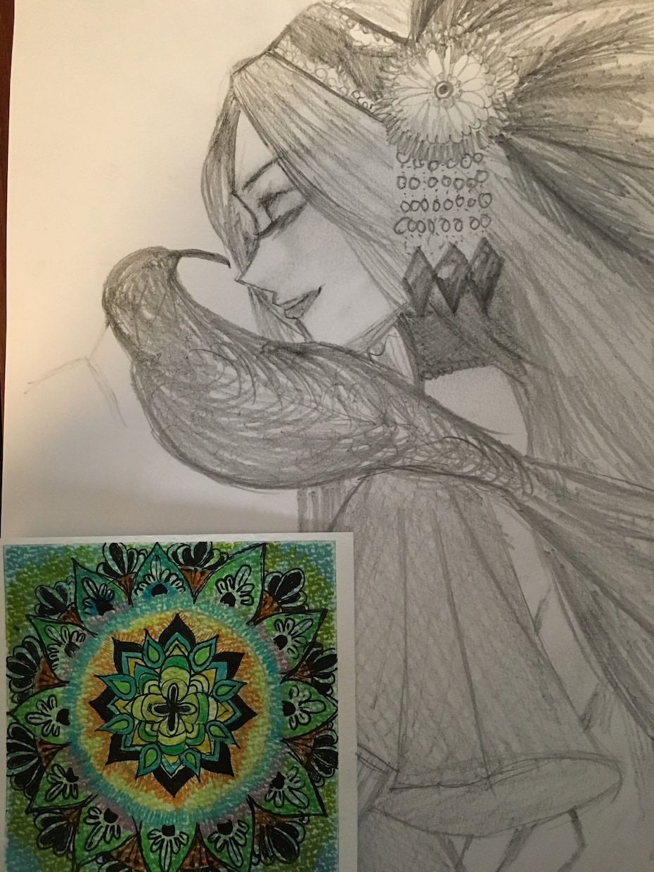 あなただけのオーラ、カラーの曼荼羅アートを描きます オーダーメイド曼荼羅アートです イメージ3