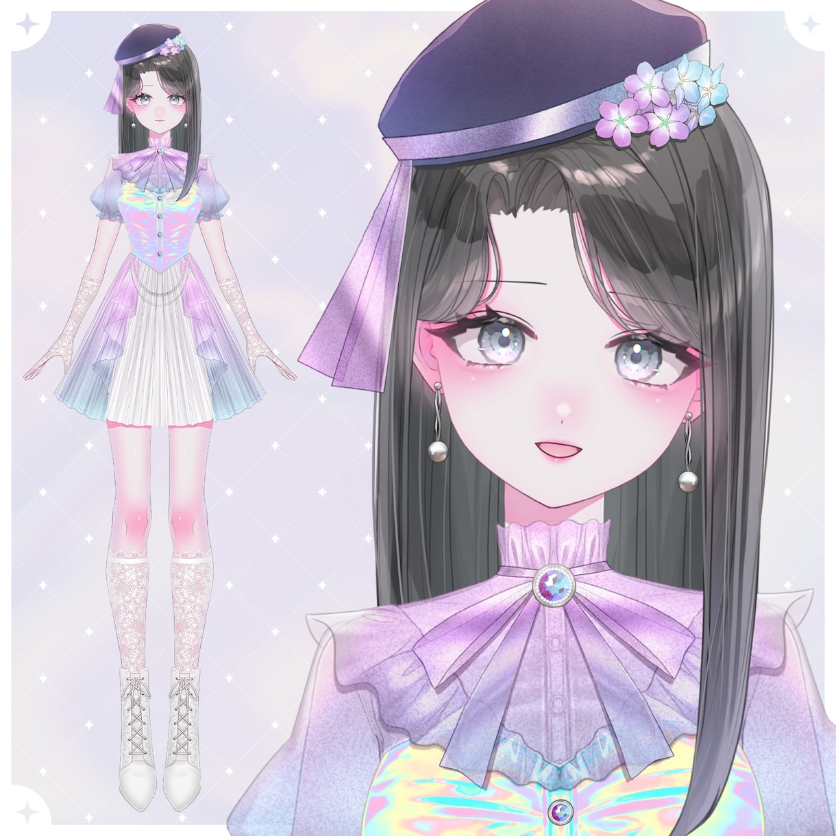 透明感抜群！VTuberモデル全工程制作いたします 透明感のあるイラストであなただけのモデルを制作いたします！ イメージ6