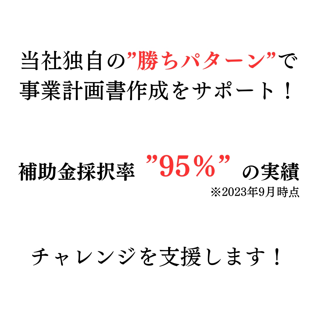 小規模事業者持続化補助金　申請をサポートます 採択率現在95%マーケティング視点の事業計画書で採択率UP！ イメージ4