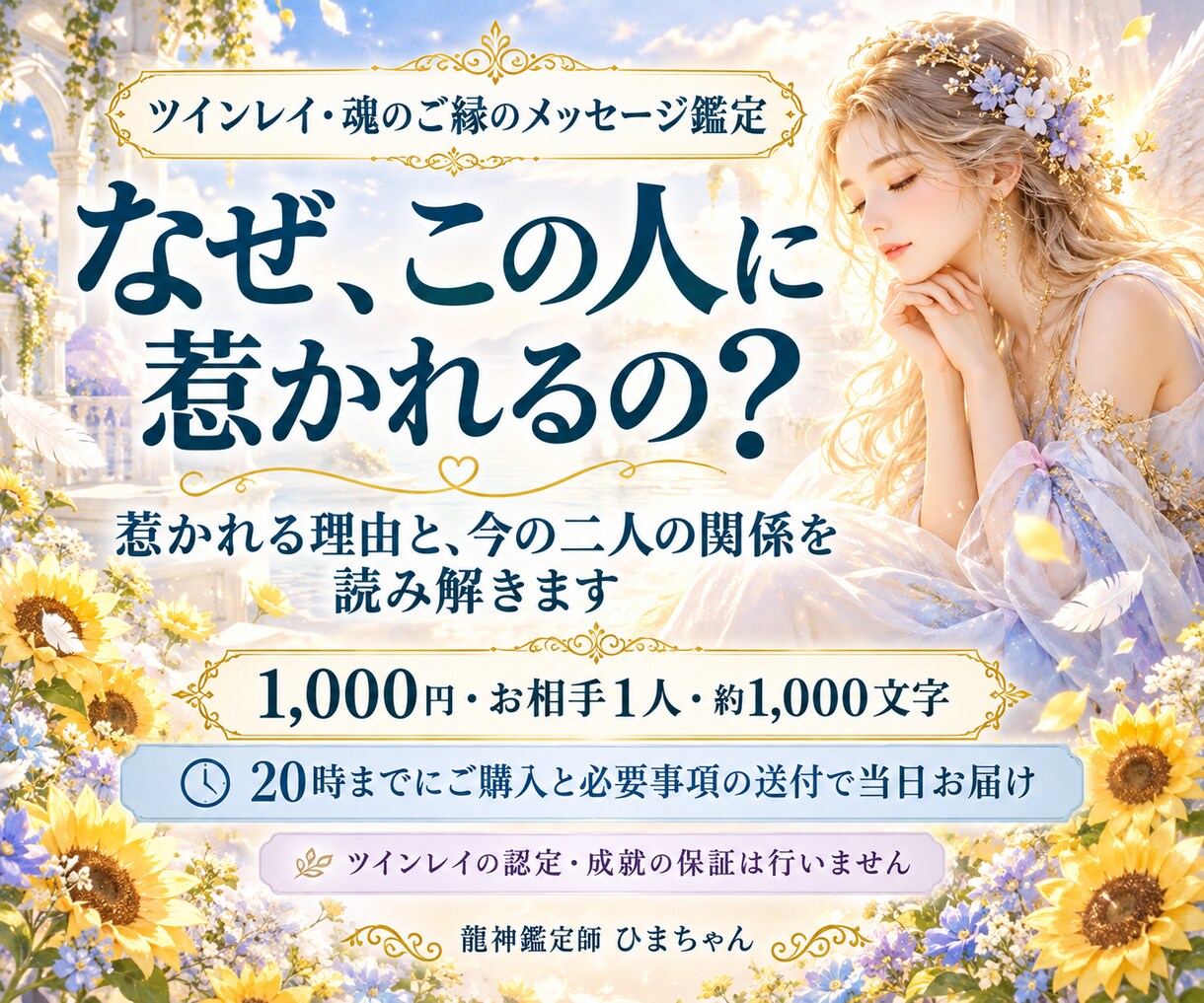 ツインレイ｜惹かれる理由と二人の関係を占います 魂のご縁が気になる方へ｜惹かれる理由と今の関わりを読みます イメージ1