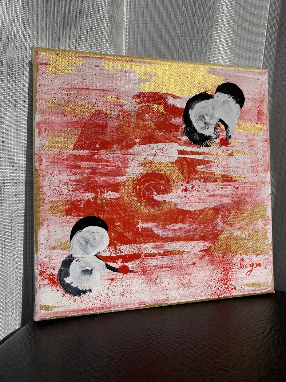 アクリル抽象画 描きます 抽象画やイメージ画をキャンバスに描きます イメージ1