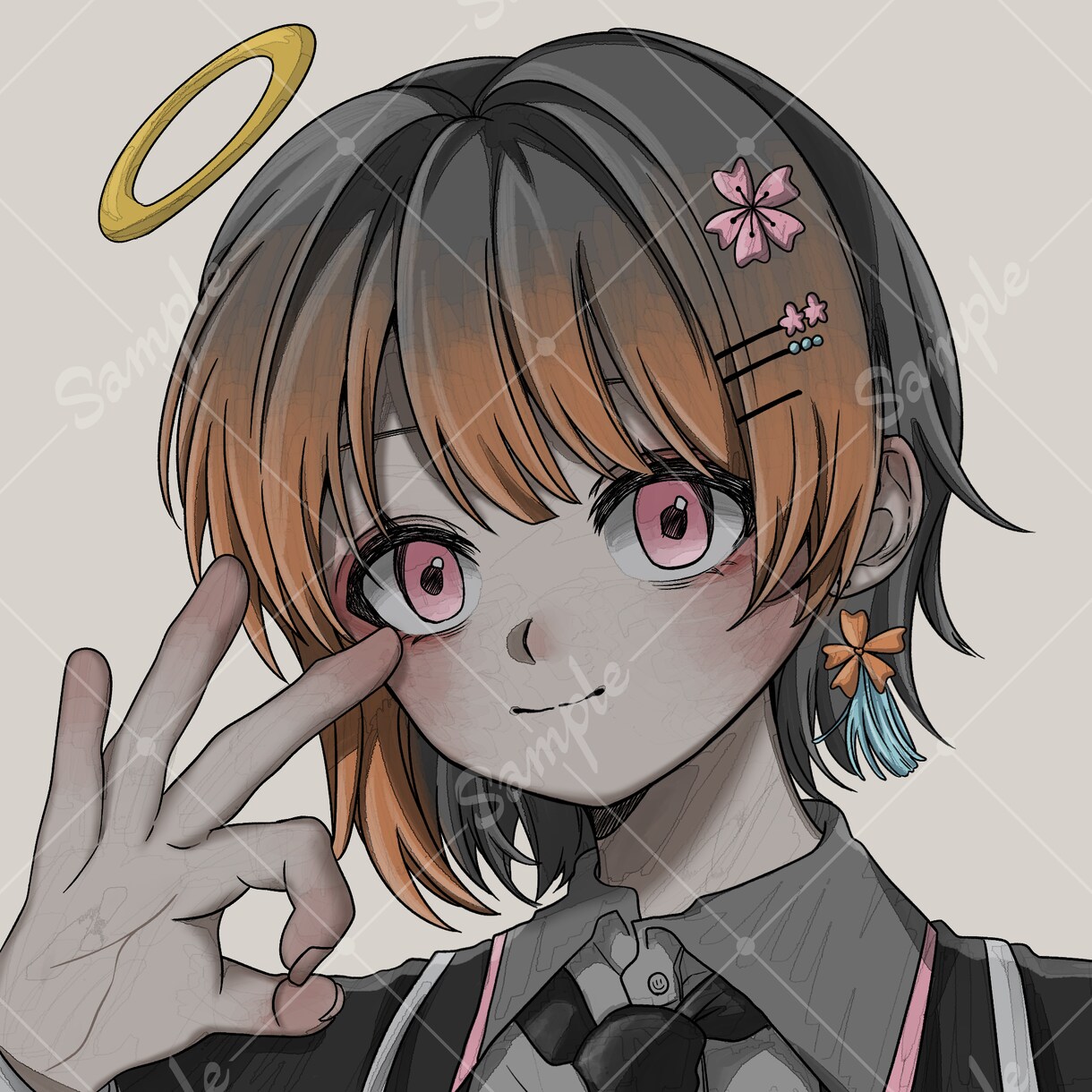 シックな絵柄でアイコン描きます 貴方だけのオリジナル！透過差分無料プレゼント！加工OK！ イメージ4