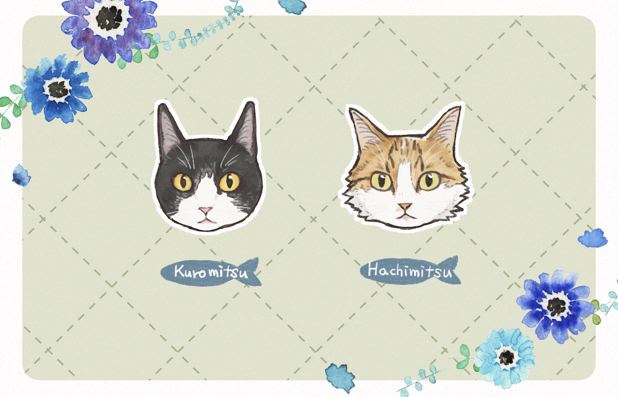 猫さんの似顔絵描きます リアル寄りの絵柄で猫さんの正面のお顔を描きます イメージ2
