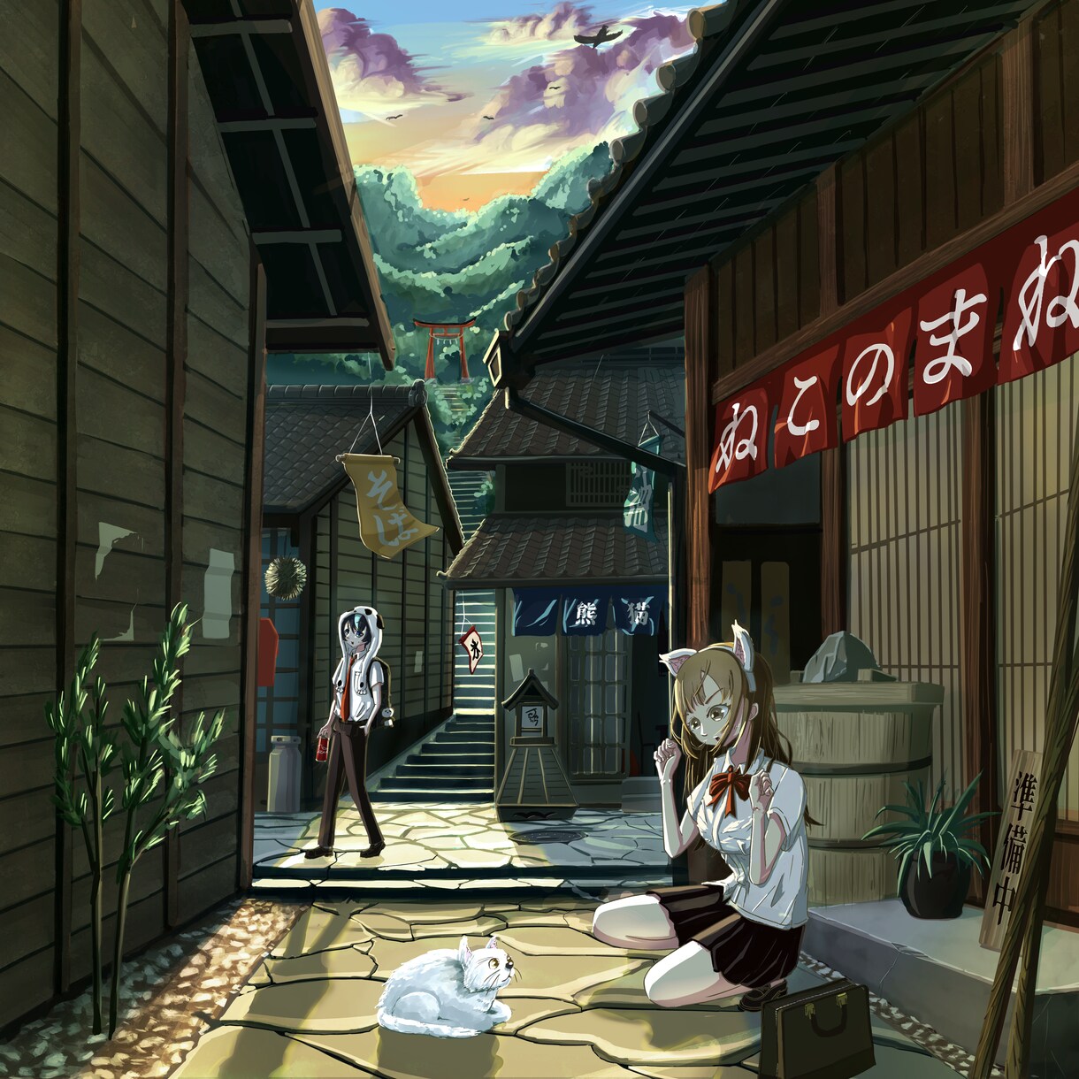 世界観や物語を感じる人物＋背景お描きします 楽曲配信やCDジャケット などにオススメです！ イメージ4