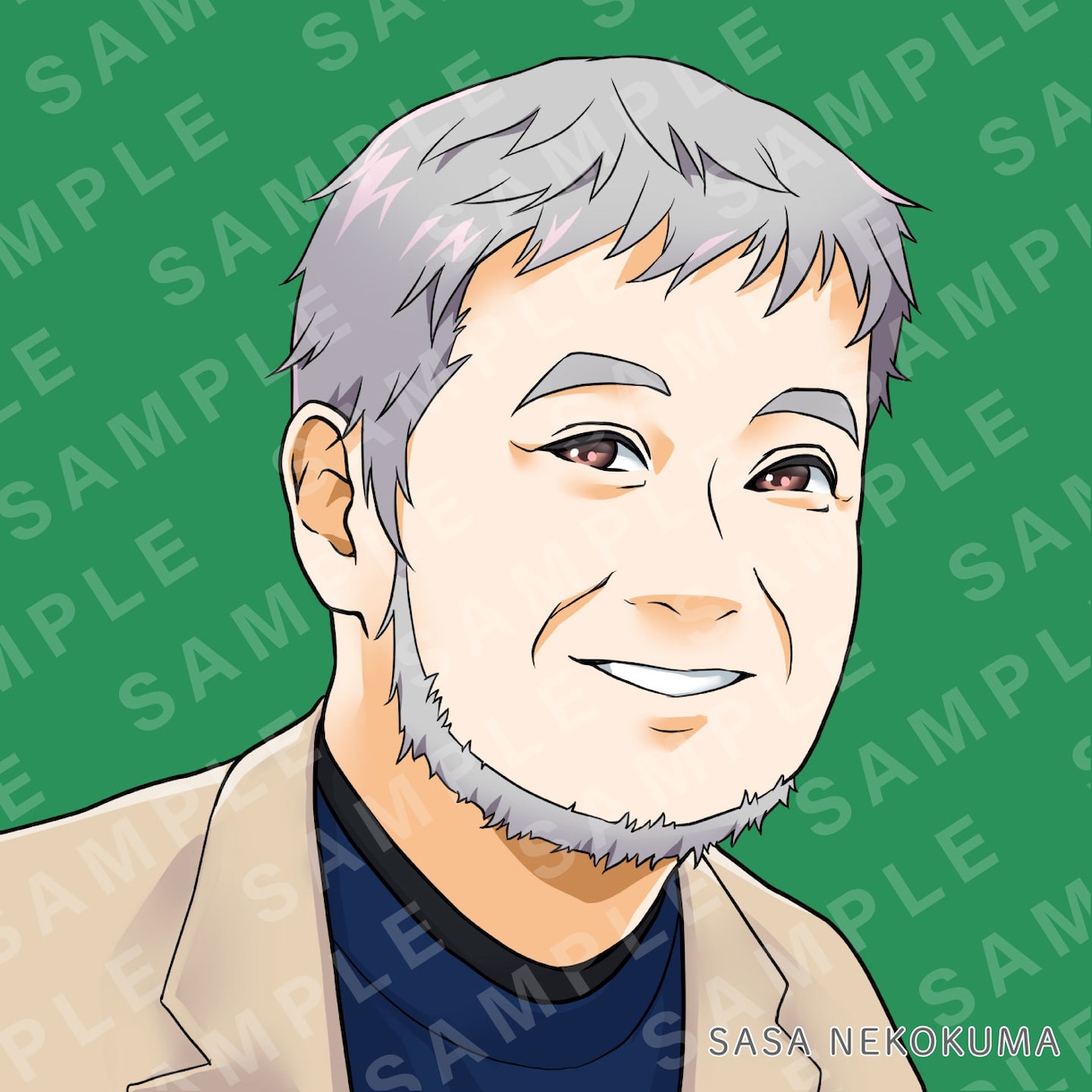写真から漫画・アニメ調の似顔絵をお描きします 商用◎高解像度◎ラフ画無料！ビジネス／プレゼント／アイコンに イメージ9