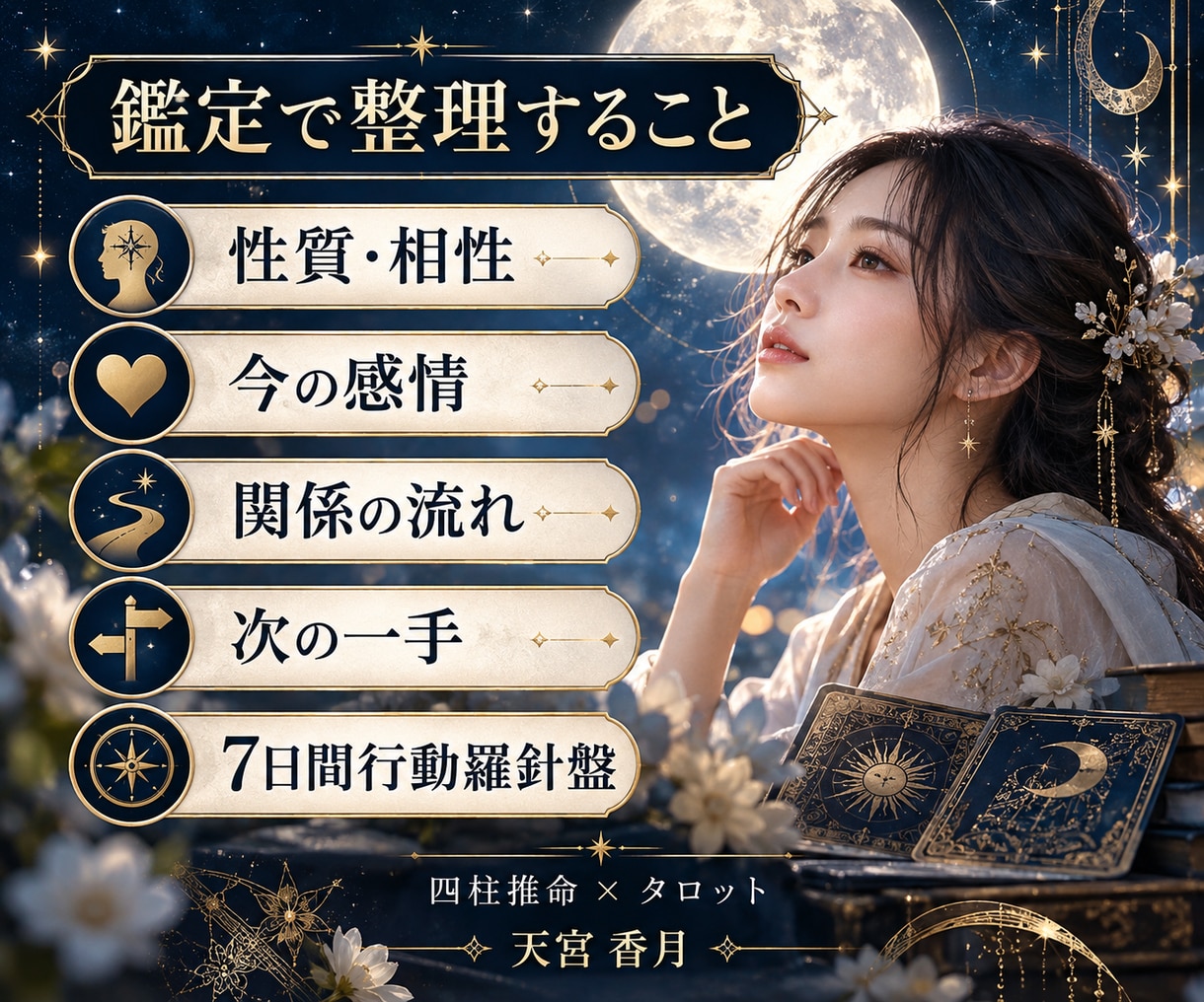 連絡する？待つ？相手の気持ちと次の一手を占います 四柱推命×タロットで迷う恋の今と次を整理 イメージ3