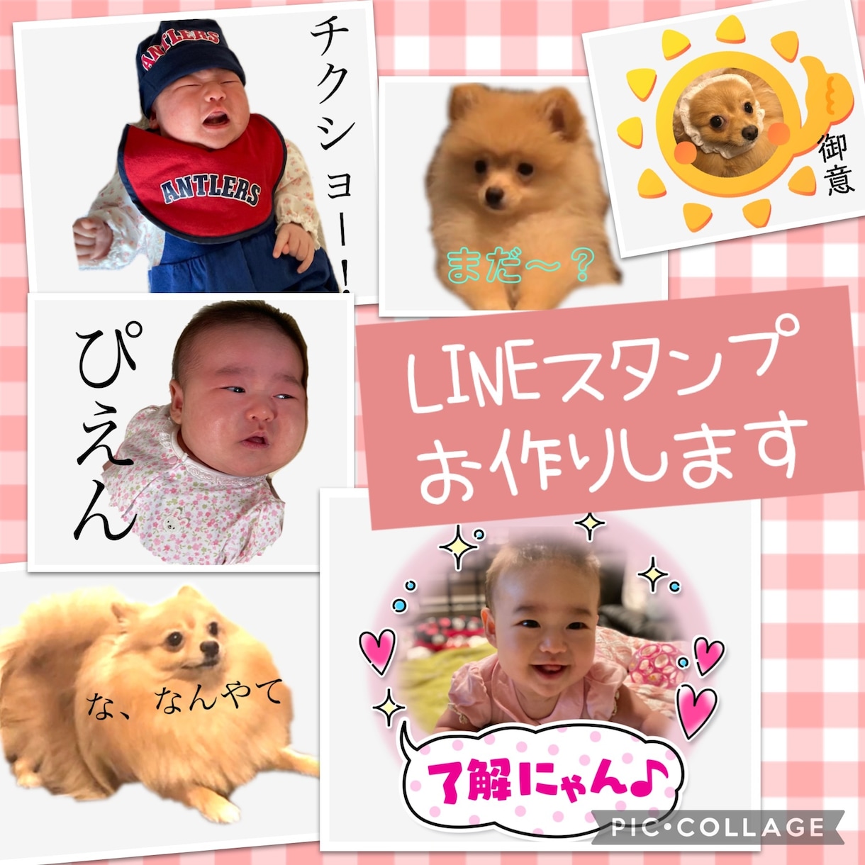 ペットやお子様の写真でLINEスタンプお作りします お気に入りのお写真からスタンプをお作りします！ イメージ1