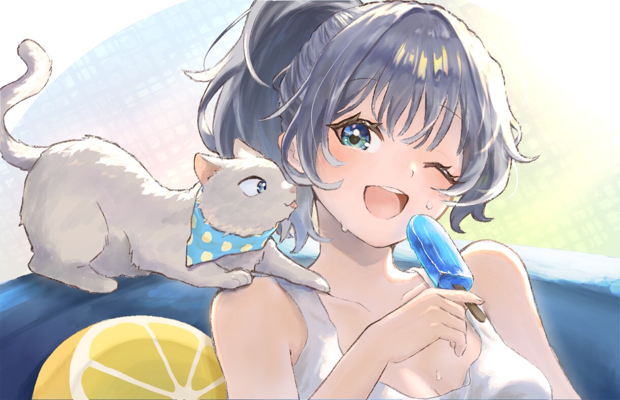 ふんわり優しいイラスト描きます かわいい、かっこいい人物で優しい雰囲気やクールな雰囲気など イメージ1