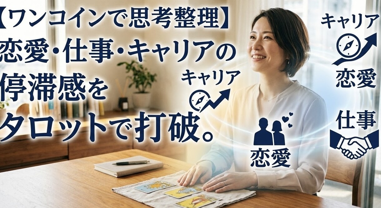 言語化タロット| 悩みを削ぎ落として行動へ導きます お手軽1オラクル⭐︎悩みを言語化しあなたの一歩を応援します イメージ2