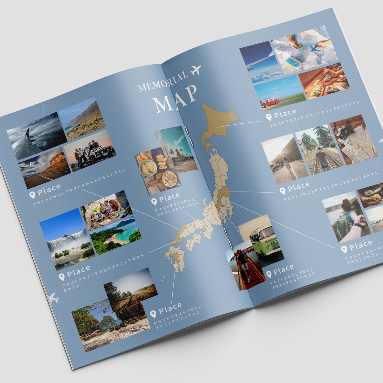 即納◎思い出マップ用のテンプレート提供します 【Canva×プリントパック】スマホで編集・印刷まで完結！ イメージ1