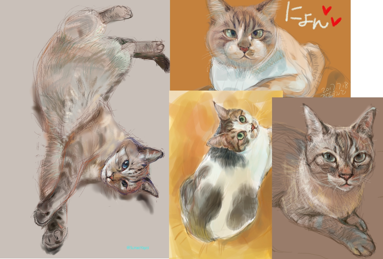猫さん犬さんの写真から絵にします あなたのかわいいペットを絵にしませんか？ イメージ2