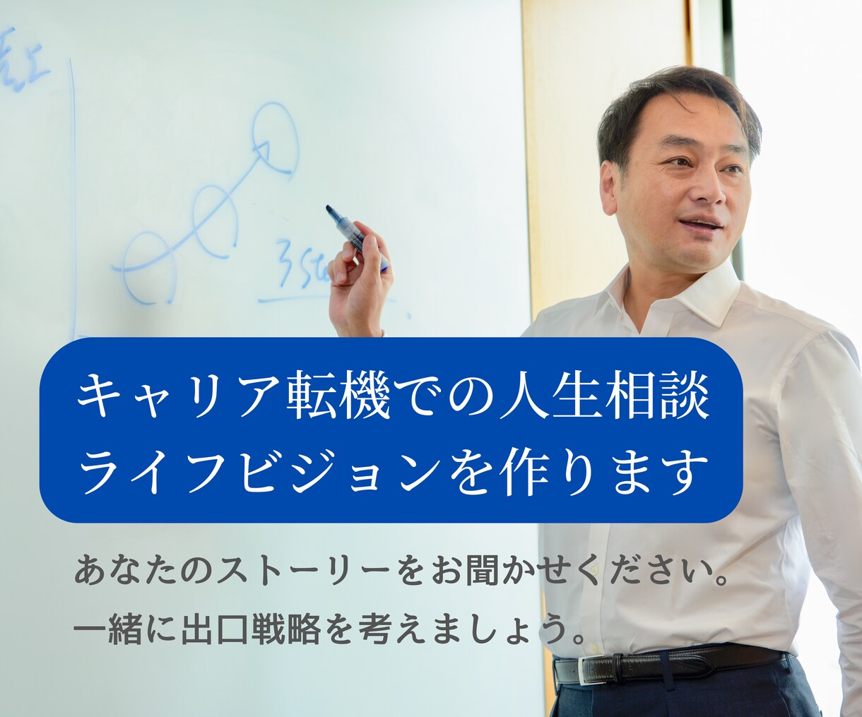 キャリア転機での人生相談・ライフビジョンを作ります あなたのストーリーをお聞かせください。出口戦略を考えましょう イメージ1