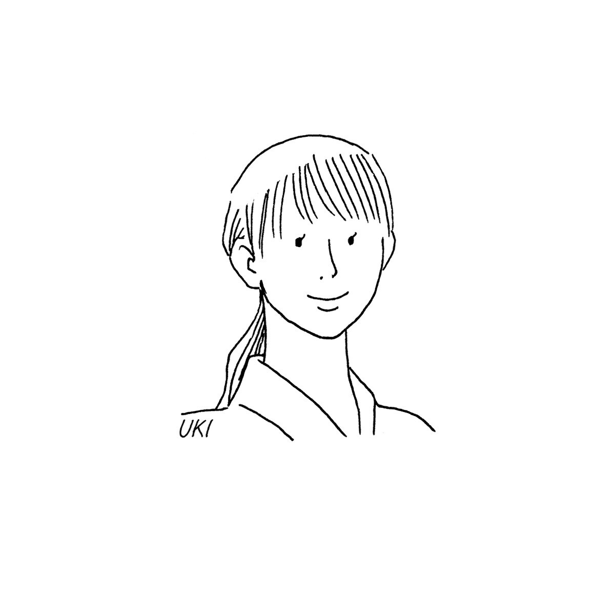 シンプル・モノクロの似顔絵イラスト描きます 【肩上似顔絵】アイコン向きの手書きタッチ線画イラストです イメージ3