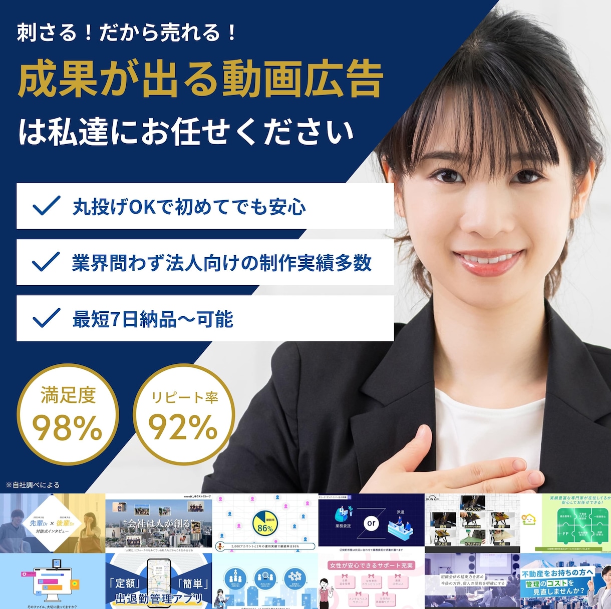 丸投げOK！プロが広告・プロモーション動画作ります 初めての方も安心！PR・採用・イベントなど様々な目的に対応！ イメージ1